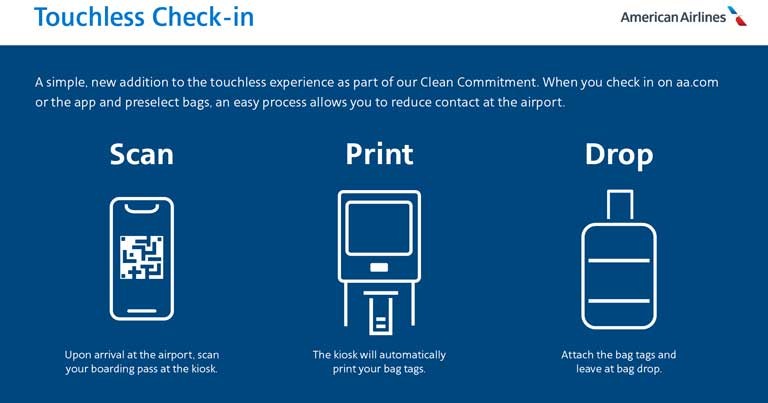 American Airlines Touchless Check-in
