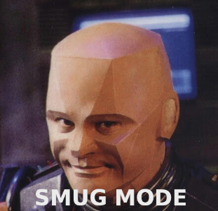 Kryten from TV Show Red Dwarf - Smug Mode Activated