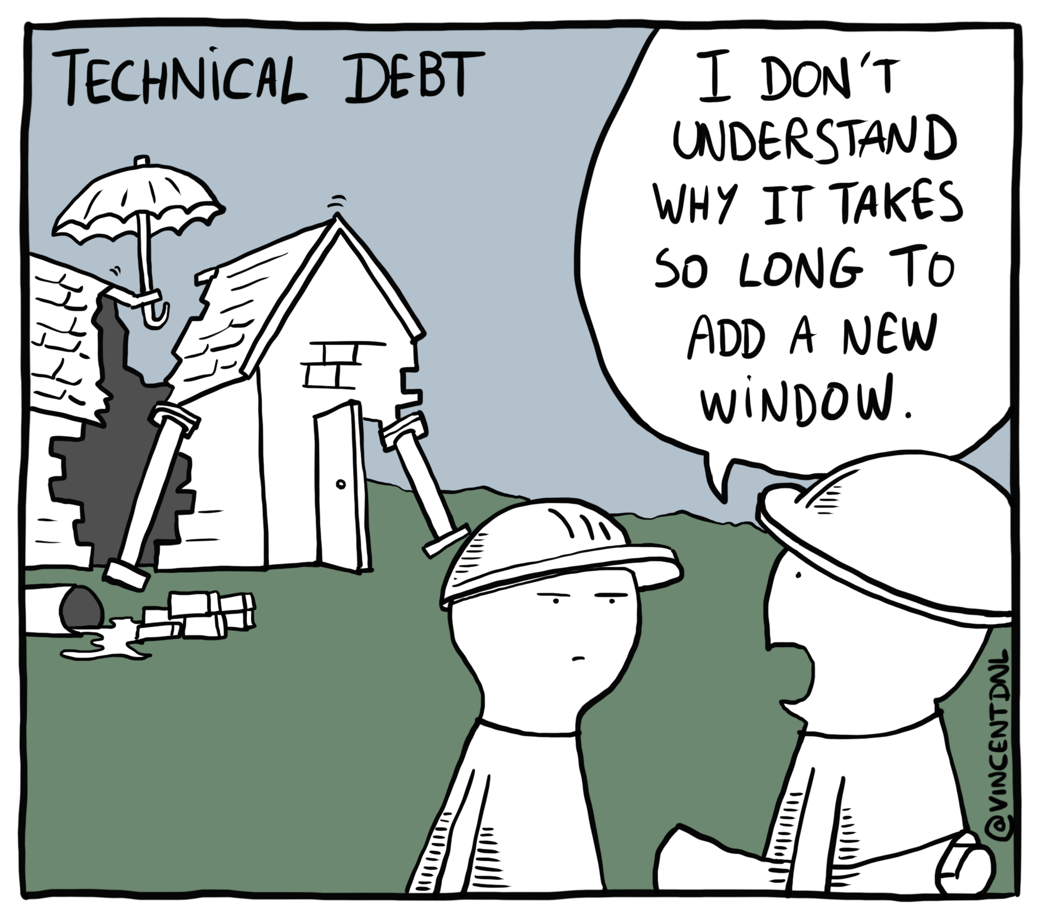 Technical Debt Comic by Vincent Déniel