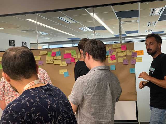 Photograph of a Value Stream Mapping Workshop